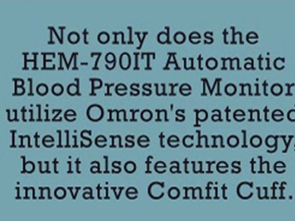Omron HEM 790IT Automatic Blood Pressure Monitor