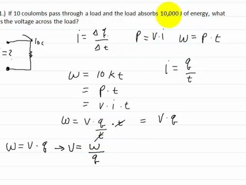 Circuits Calculating Current  Using Charge Part 4