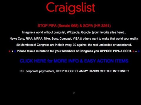 Wikipedia Blackout: Site Goes Dark to Protest SOPA, PIPA