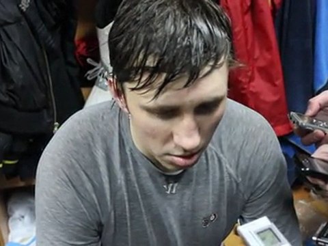 Денис Бодров после игры с ХК Сибирь