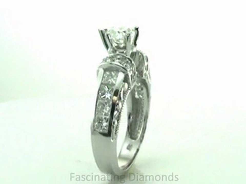 FDENR1810HTR                Heart Shape Diamond Channel-Set Engagement Ring