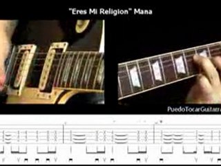 Video Leccion Eres Mi Religion Mana Clases de Guitarra con Tablatura