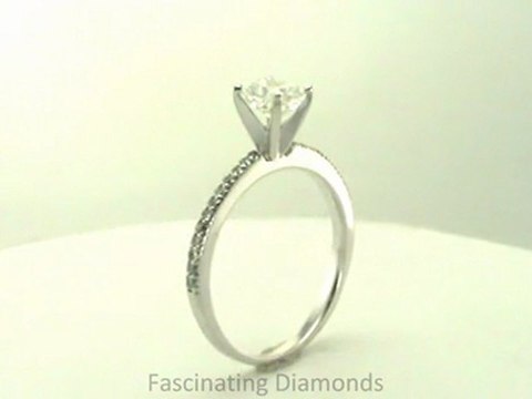 FDENS3009CUR Cushion Cut Diamond Engagement Ring With Round Cut Diamonds In Micro Pave Setting