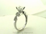FDENS3008RAR        Radiant Cut Diamond Engagement Ring With Round Side Stones In Swirl Pave Setting