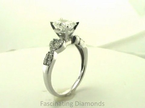 FDENS3008RAR Radiant Cut Diamond Engagement Ring With Round Side Stones In Swirl Pave Setting