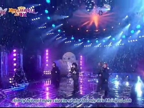 [TVfXQVN's Karaoke +Vietsub] 20031226 SBS Music Wave - Oh holy night + Hug