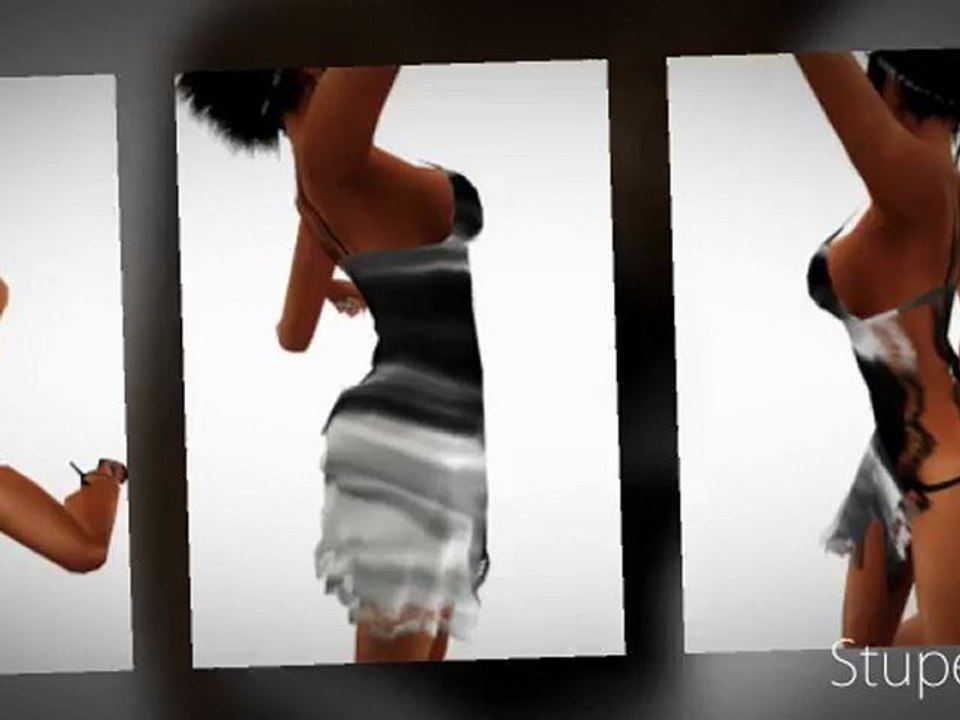 Sensual dress Black White