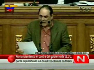(VIDEO) Pronunciamiento en contra del gobierno de EEUU por la expulsión de la Cónsul venezolana en Miami 17.01.2012