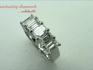 Emerald Cut Diamond Mens Wedding Band In Prong Setting