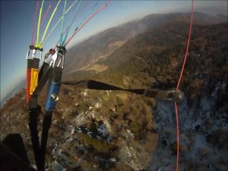 parapente au ballon d'Alsace hiver 2011