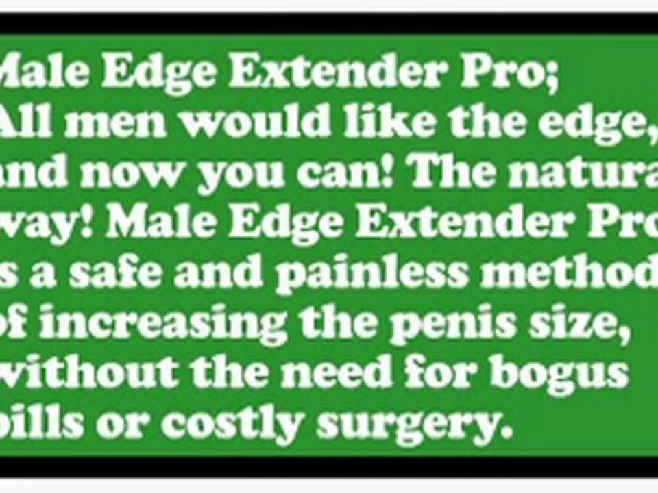 Male Edge Pro Penis Extender System