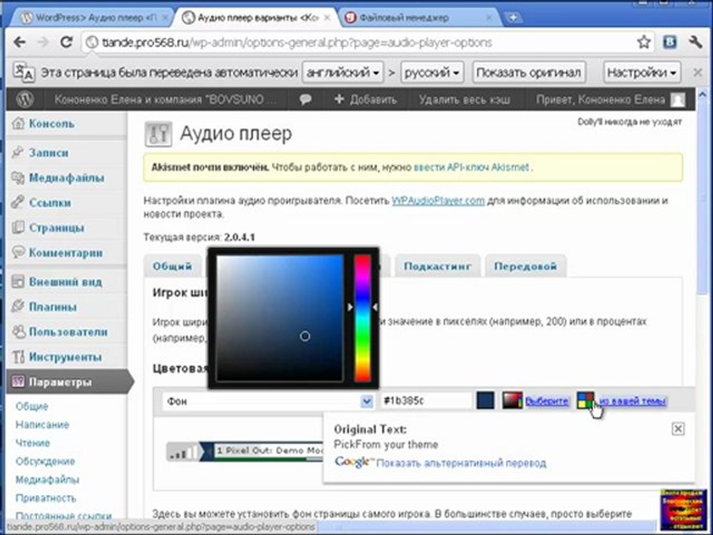 ⁣Добавляем  плагин Аудио плеер