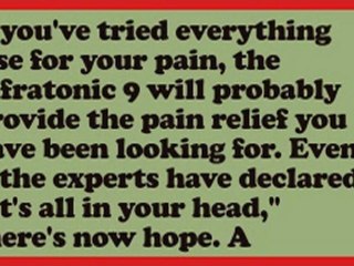 Infratonic 9  Fast Pain Relief Where All Else Fails