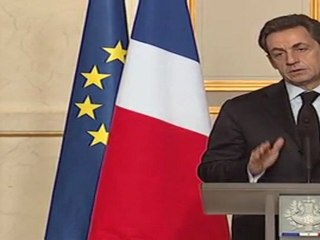 Déclaration de N. Sarkozy à l'issue du sommet sur la crise