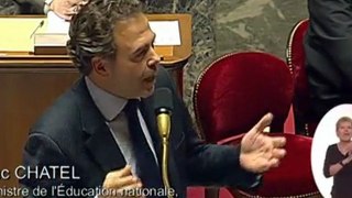 Luc Chatel - QAG - Emplois dans l'éducation nationale - 18 janvier 2012