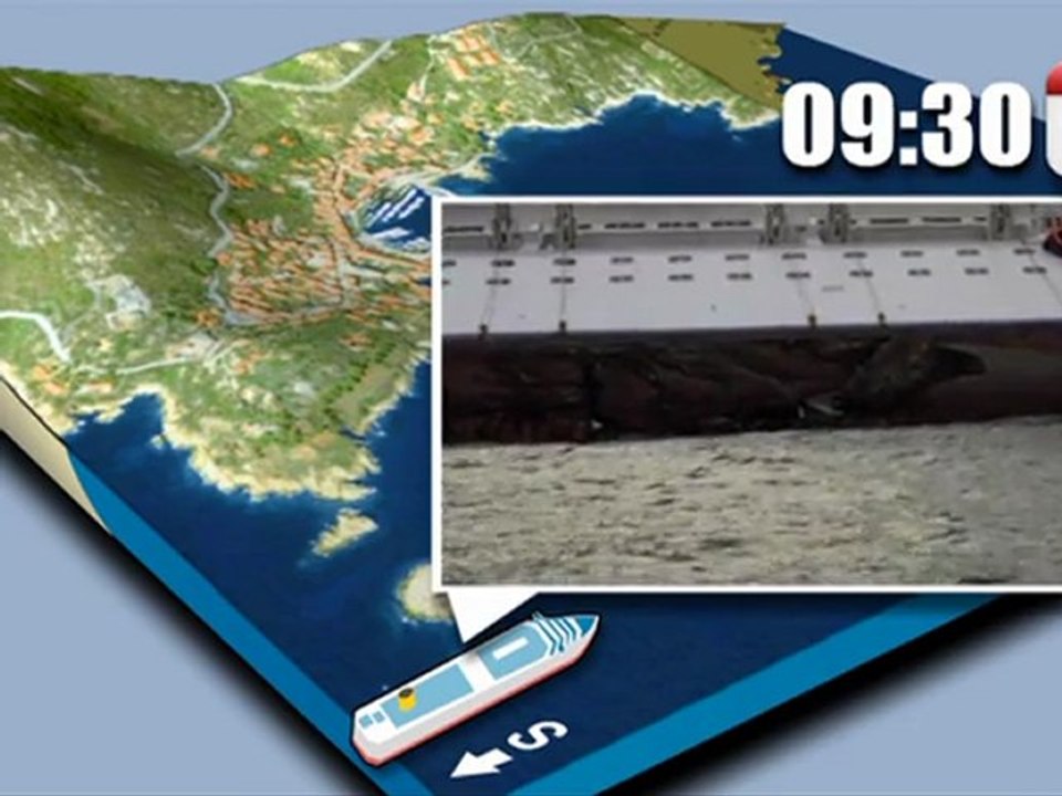 Videografik: Die letzte Fahrt der 'Costa Concordia'