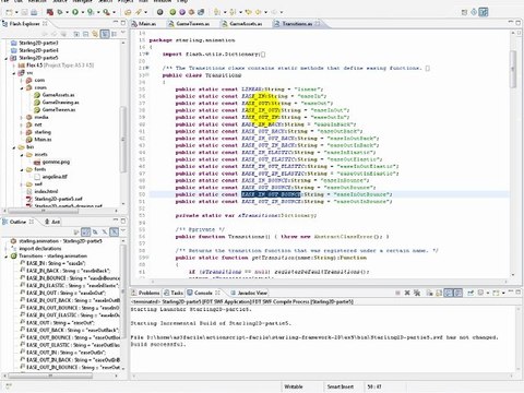 Les fonctions Tween et Dessin avec Starling Framework
