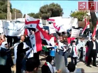 مظاهرة أمام السفارة السورية في الجزائر جزء 2 27 3 2011