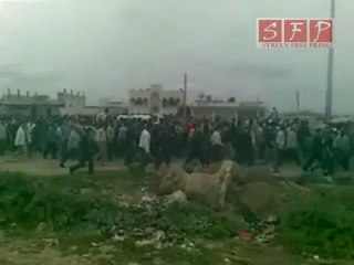 تشييع الشهيد سامر حويري في تلبيسة حمص سوريا 2 4 2011