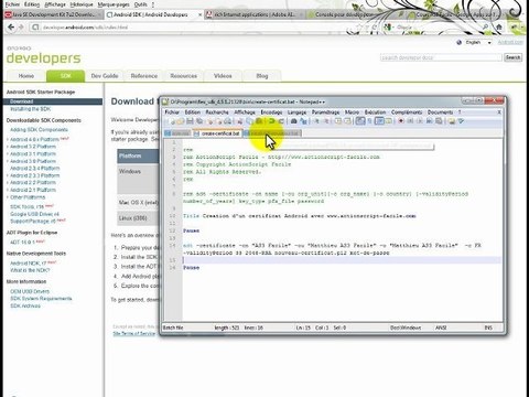 Adobe AIR : créer un Jeu Flash pour Android - installation des logiciels