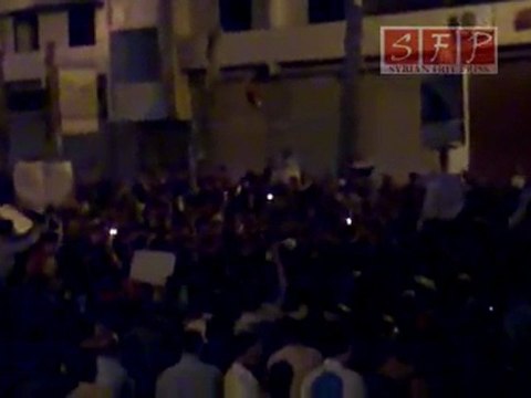 مظاهرة جبلة يوم الجلاء لإسقاط الرئيس ليلا 17-4-2011