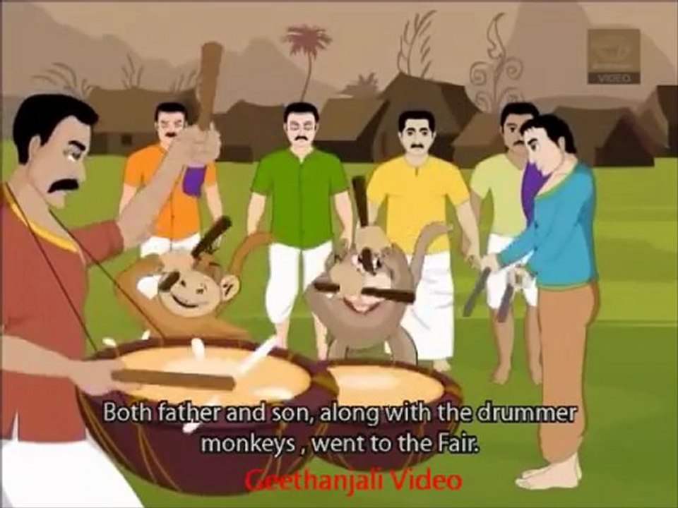 Jataka Tales - Monkey Stories - The Drums - Animation