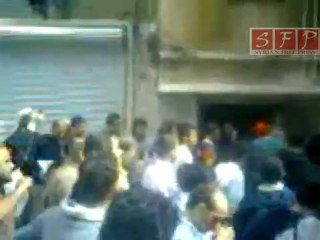 مظاهرة حمص الخالدية مقابل بيت الشهيد محمد الكحيل 22-4-2011