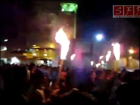 مظاهرة الزبداني ليلا 23-4-2011 الشعب يريد إسقاط النظام