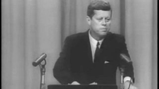 1962: JFKennedy speaks about the Telstar Satellite program, See the 1st Image sent to a satellite from Earth