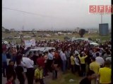 مظاهرة الرمثا على حدود درعا نصرة لأهل درعا تاريخ 27-4-2011