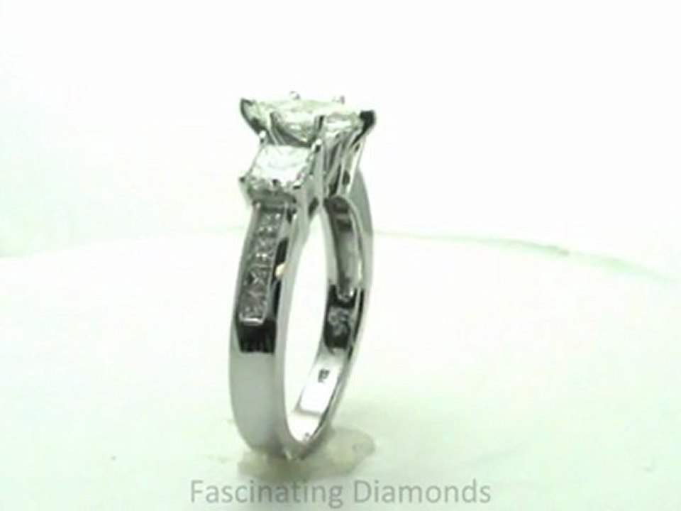 FDENS205MQR NEW     Marquise Shape Three Stone Diamond Engagement Ring In Channel Setting