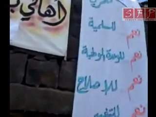 شعارات مظاهرة بلدة نمر 8-5-2011