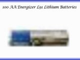 100 AA Energizer L91 Lithium Batteries