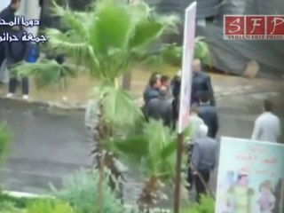 اعتقالات في دوما المحاصرة جمعة حرائر سوريا 14-5-2011