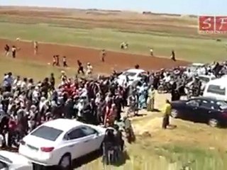 مقبرة معربة في تشييع الشهيد صالح المقداد 17-5-2011