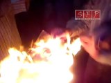 مدينة دوما مظاهرات سبت يحرقون صور نصر الإيراني 28-5-2011