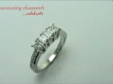 Princess Cut Diamond Anniversary Band With Baguette Diamonds In Channel Set