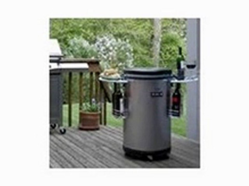 Soleus Air MC-88M Indoor Outdoor Party Refrigerator, Silver