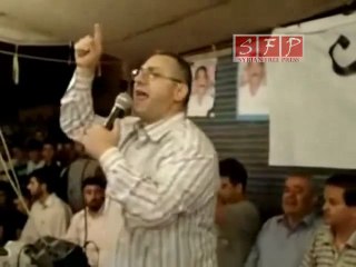 كلمة لأحد الشرفاء من أهالي دوما الكرام  يذوب القلب لسماعه في عرس الشهيد 5 7 2011