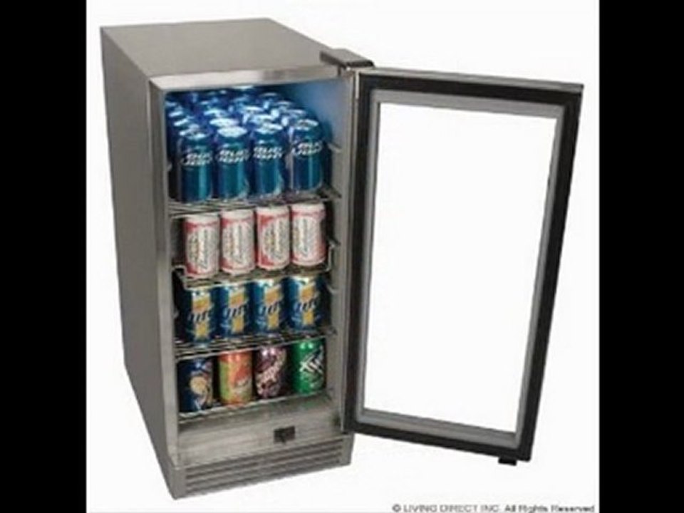 EdgeStar 84 Can Outdoor Beverage Refrigerator - Stainless Steel with Glass Door