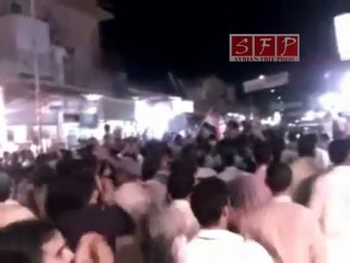 مظاهرات في البوكمال مسائية 2-7-2011