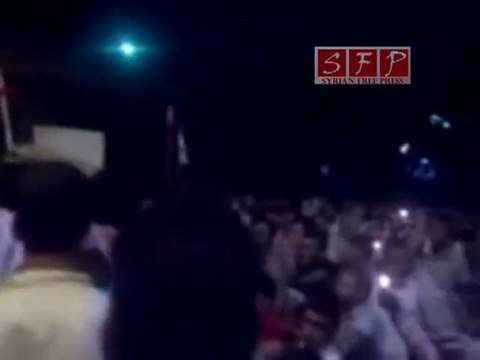 حماه حي الحميدية مظاهره ليلية رداً على الحوار الوطن 10 7 2011