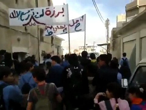 فري برس دمشق برزة مظاهرات الطلاب الاحرار الوفاء لهندي الزوكاني 5 12 2011