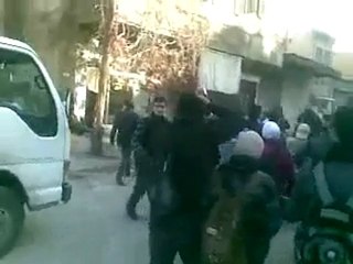 فري برس  مظاهرات طلابية في حي الميدان بدمشق 6 12 2011