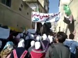 فري برس   دمشق برزة البلد مظاهرة طلابية 7 12 2011