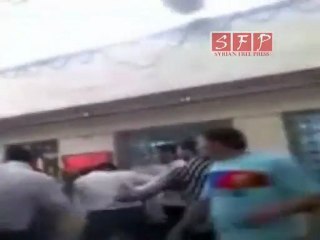 حلب خطير!! اقتحام الشبيحة لمسجد أمنة 22-7-2011