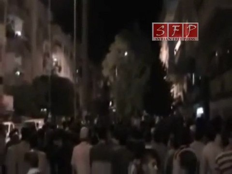 حمص القصور مظاهرة مسائية نصرة لباب السباع 25-7-2011