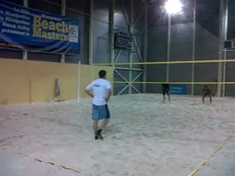 Stef/Rodolf vs Math/Pierre 1 set partout 3ème set