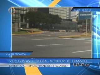 Fuerte congestionamiento en la autopista Francisco Fajardo