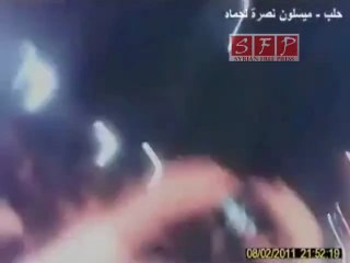 حلب ميسلون - مظاهرة مسائية لنصرة حماة 2-8-2011